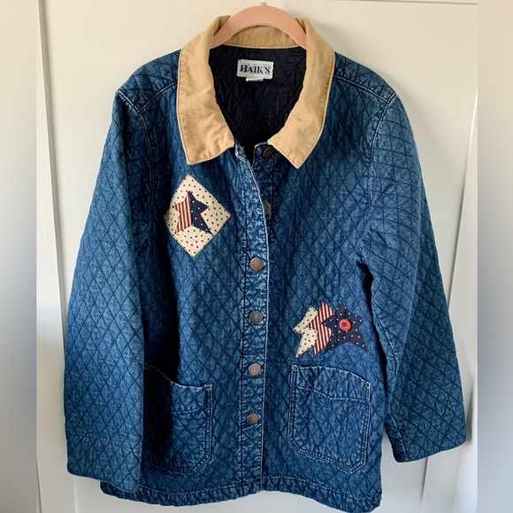 HAIK’S Jackets & Blazers - EUC HAIKS VINTAGE WOMENS QUILTED AMERICANA BARN STYLE COAT, L